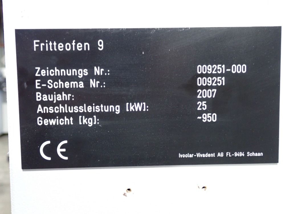 Ivoclar-vivadent 2007 Ivoclar-vivadent 009251 Furnace - 009251