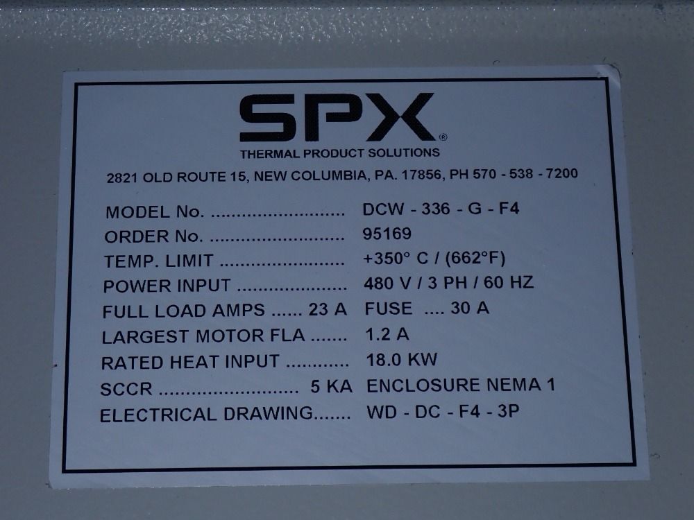 Blue M / Spx 662° F Dcw-336-g-f4 Electric Oven - Dcw-336-g-f4