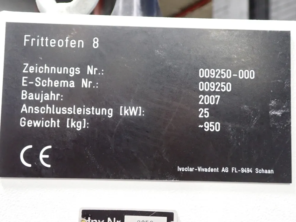 Ivoclar-vivadent 2007 Ivoclar-vivadent 009250 Furnace - 009250