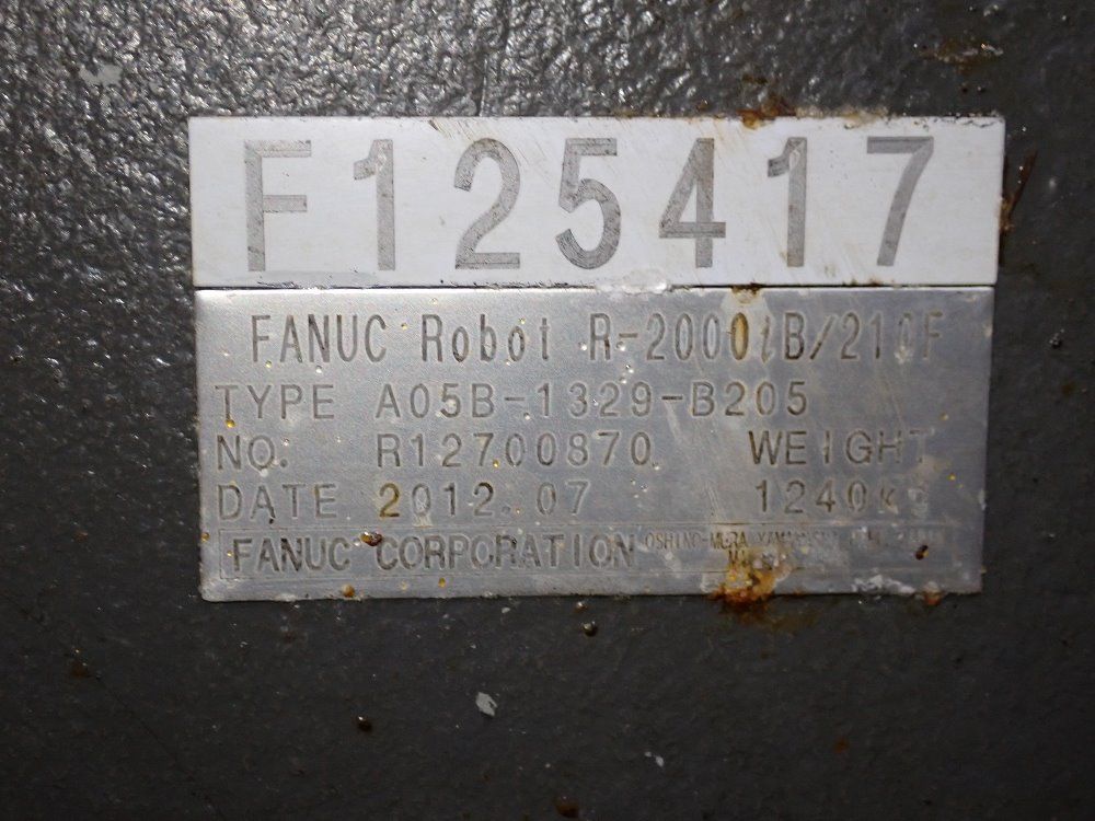 Fanuc 2012 Fanuc R2000ib210f Robot
