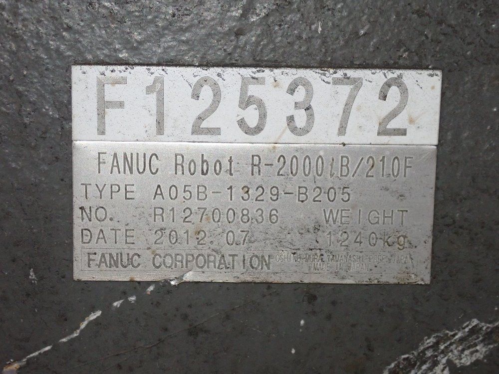 Fanuc 2012 Fanuc R2000ib210f Robot
