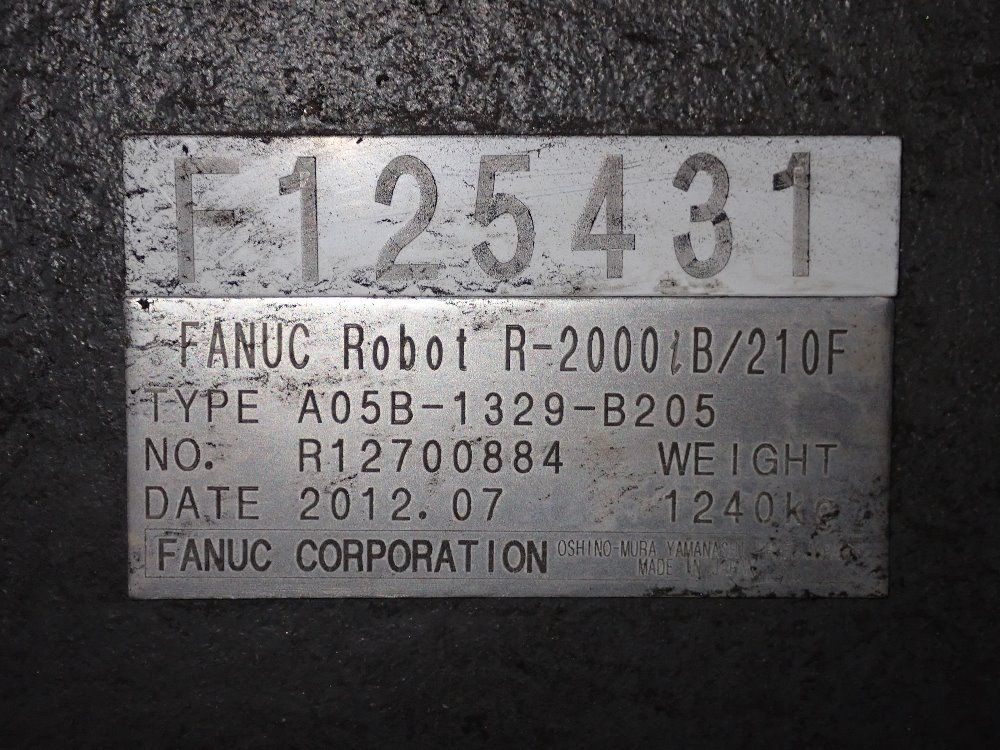 Fanuc 2012 Fanuc R2000ib210f Robot