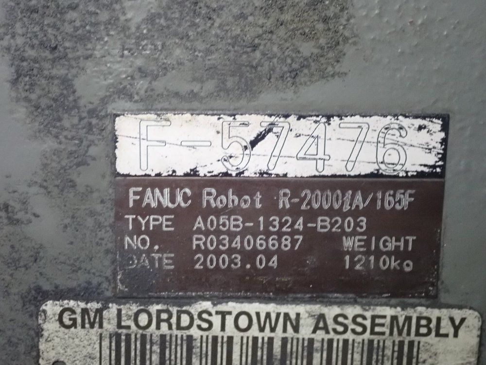 Fanuc 2003 Fanuc R2000ia165f Robot