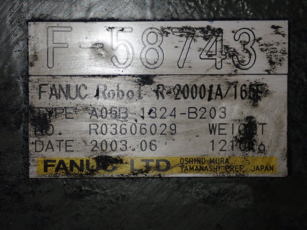 Fanuc 2003 Fanuc R2000ia165f Robot