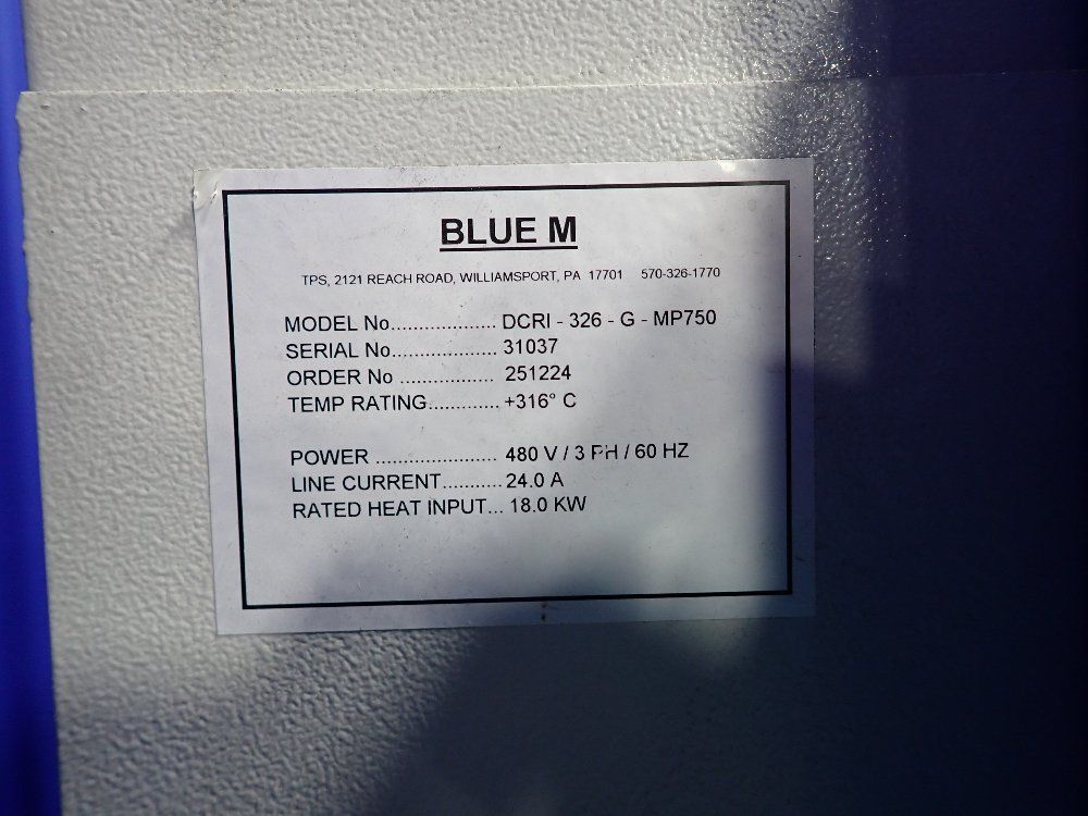 Blue M Blue M Dcri326gmp750 Heat Treat Oven