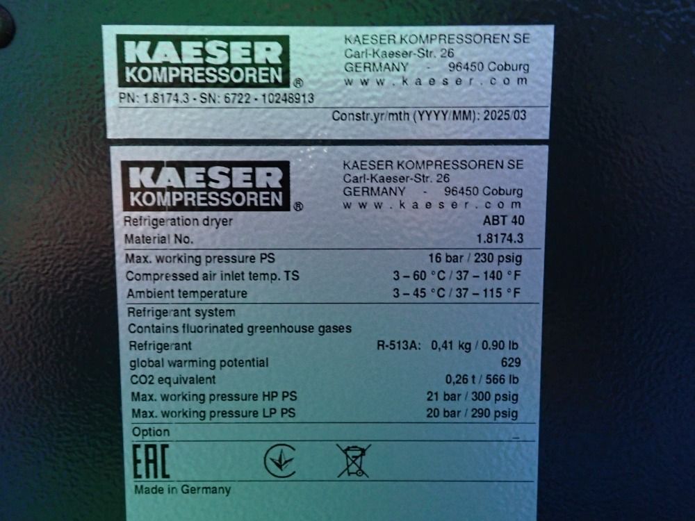 Kaeser 2025 Kaeser As 20 T Air Compressor