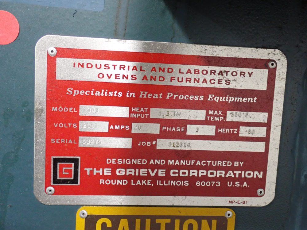 Grieve 350°f 343 Oven - 343