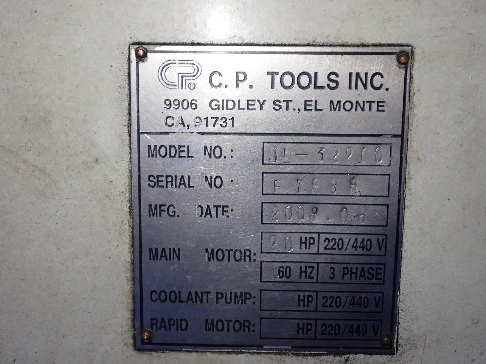 Cp Tools 33"/36" X 206" 2008 Cp Tools Dl 32200 Gap Bed Lathe - Dl 32200