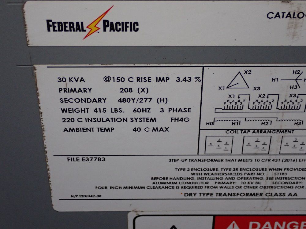 Federal Pacific Transformer