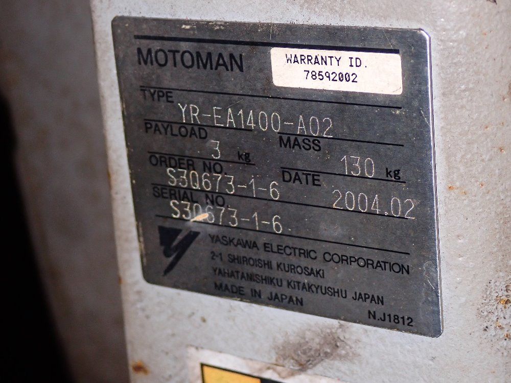 Motoman 2004 Motoman Yrea1400a02 Robot