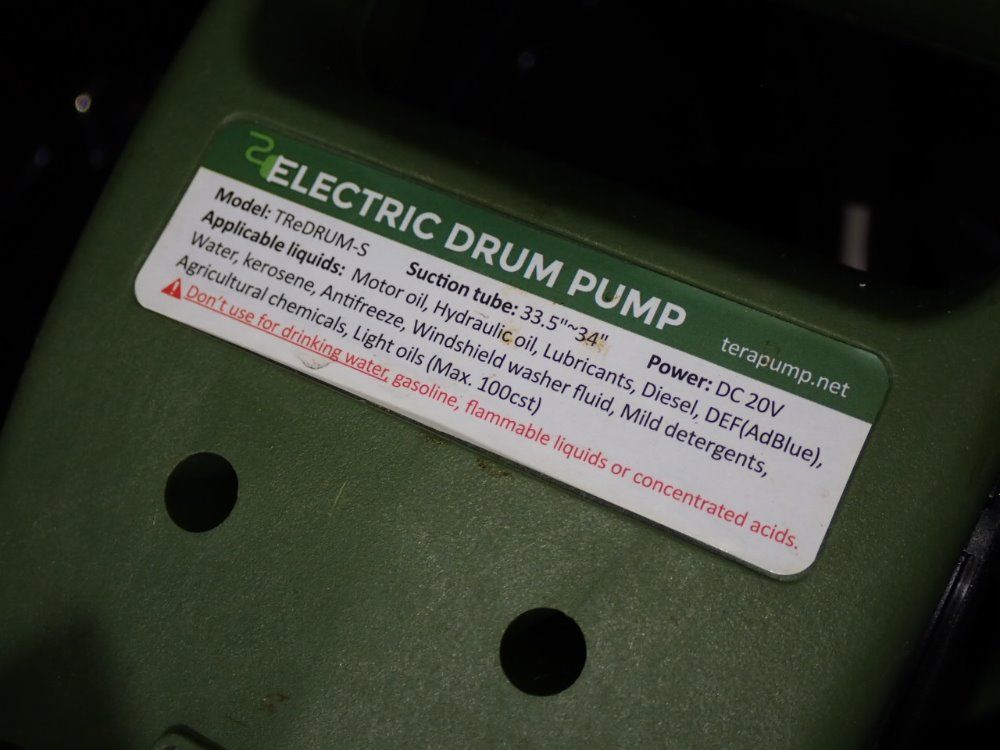 Tera Pump Electric Drum Pumps - Tredrum-s