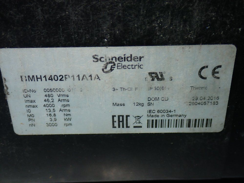Schneider Electric Lexium Bmh Ac Servo Motor - Bmh1402p11a1a