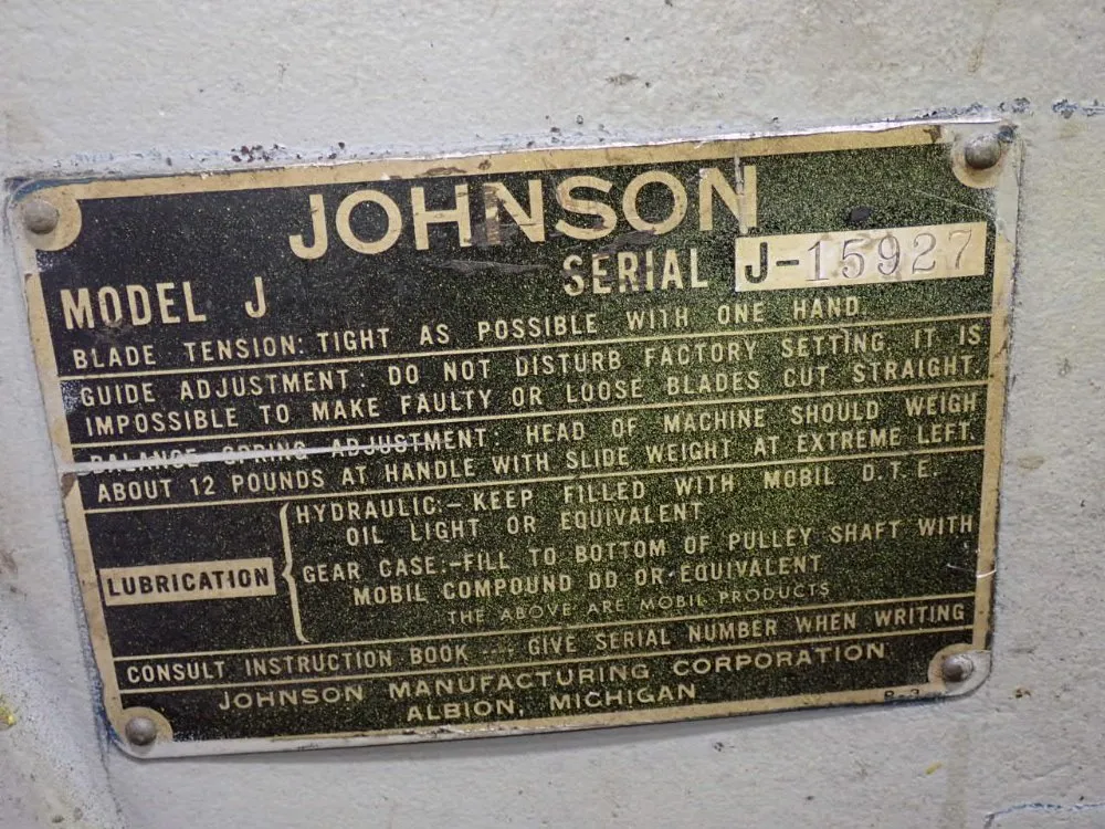 Johnson Horizontal Bandsaw
