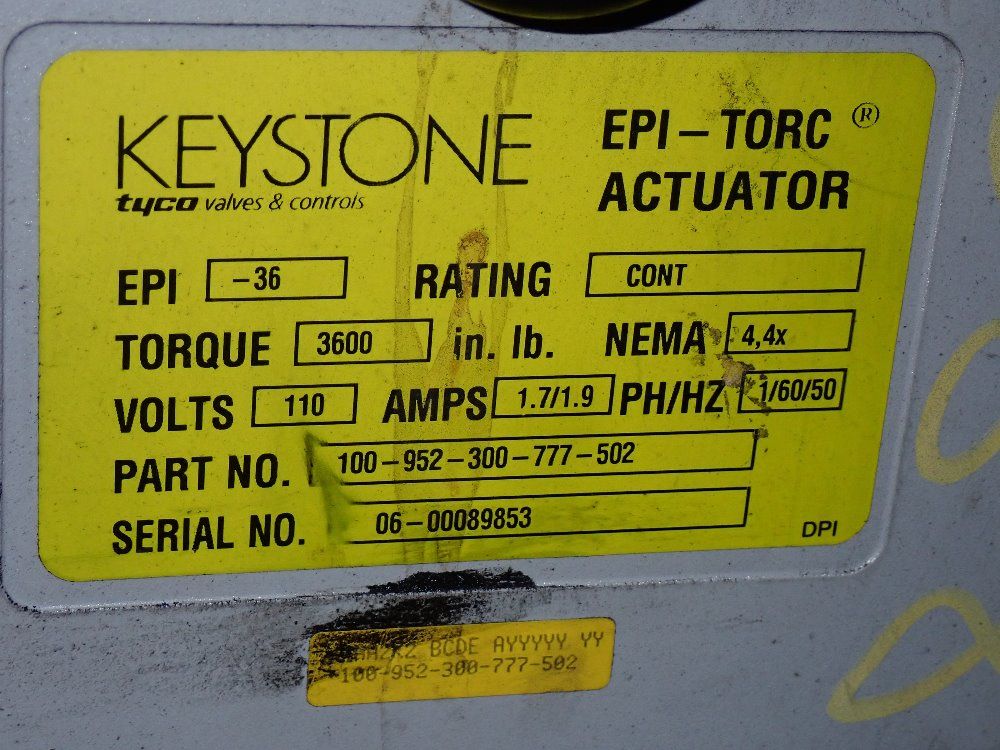 Keystone 7" Actuator Valve - Epi-36