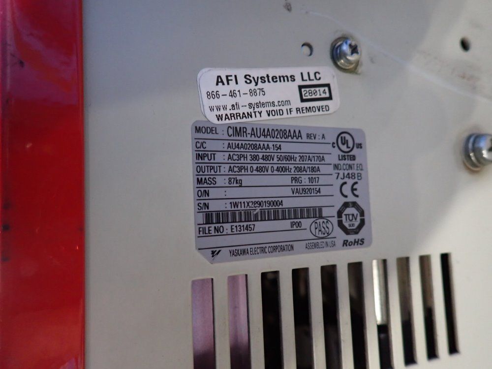 Yaskawa Variable Speed Drive - Cimr-au4a0208aaa