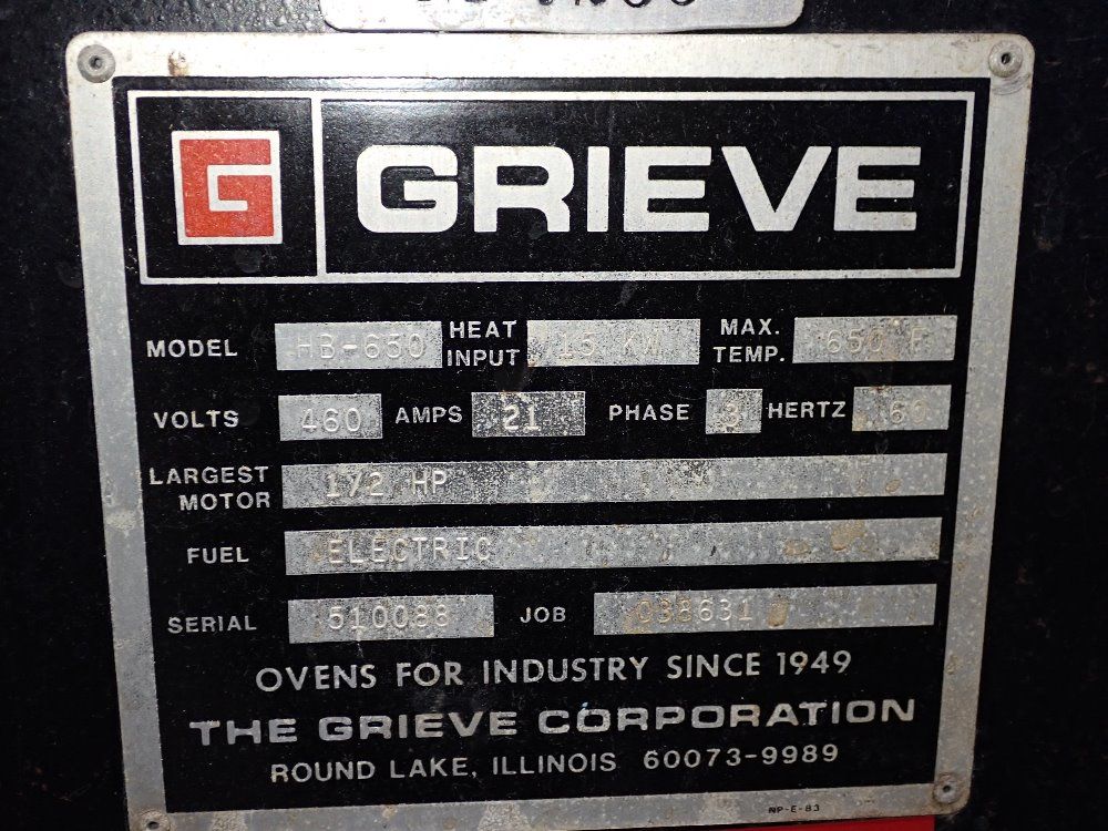 Grieve 650°f Oven - Hb-650