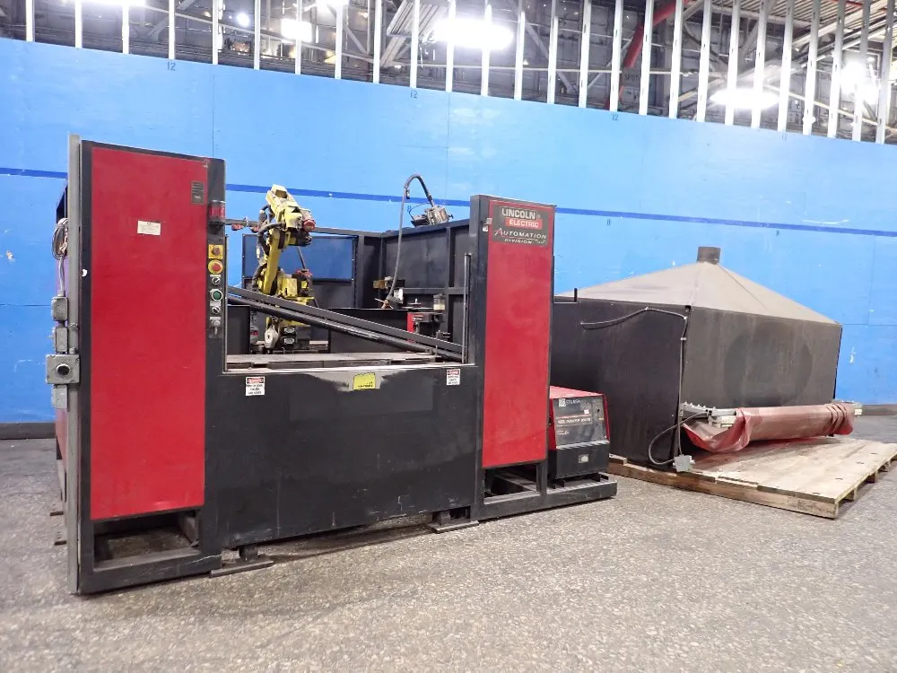 2005 FANUC/LINCOLN ELECTRIC ARC MATE 100IB/6S ROBOT WELDING CELL