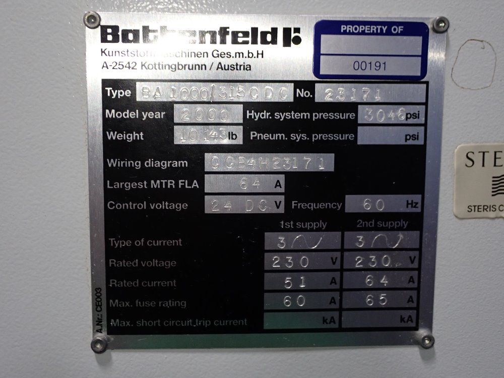 Battenfeld Injection Molder