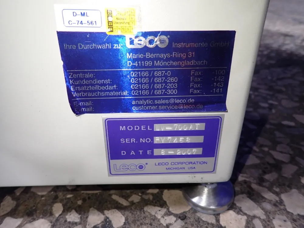 Leco 2007 Leco Lv-700at Hardness Tester - Lv-700at