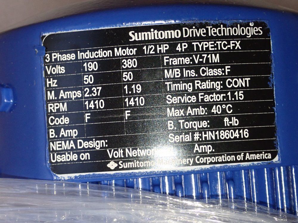 Sumitomo 1/2 Hp Gear Drive - Lhyms05-5z10dak-y1-1488