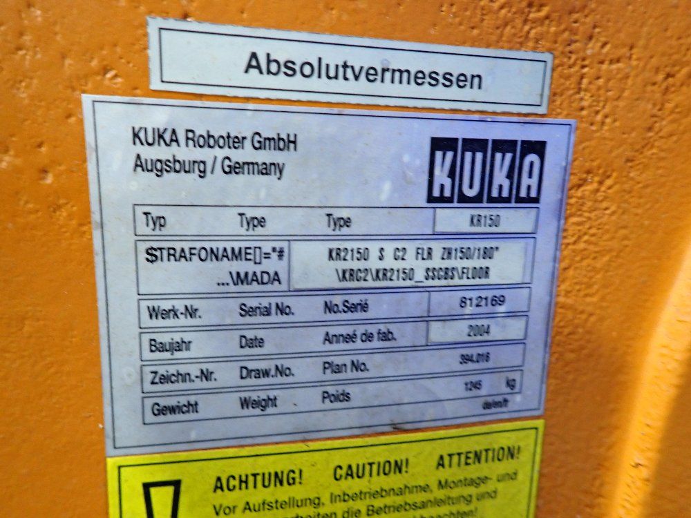 Kuka 2004 Kr150 Kuka Robot