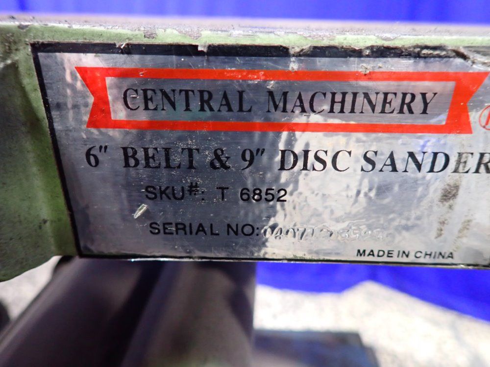 Central Machinery 6"x9" Belt & Disc Sander - T6852