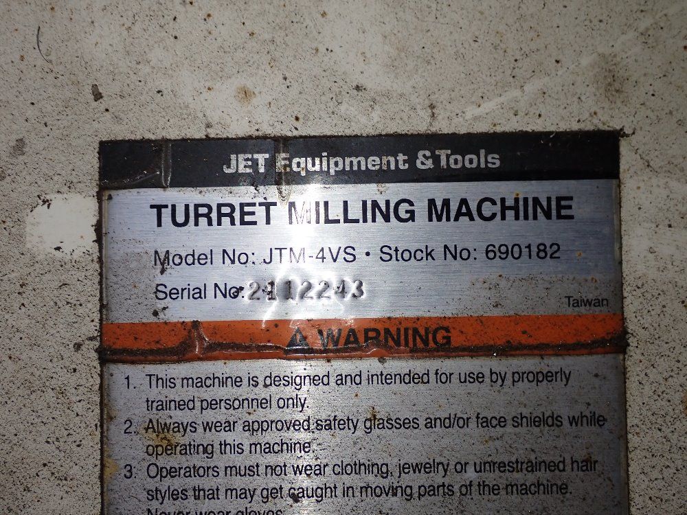 Jet 9" X 49" Vertical Mill - Jtm-4vs