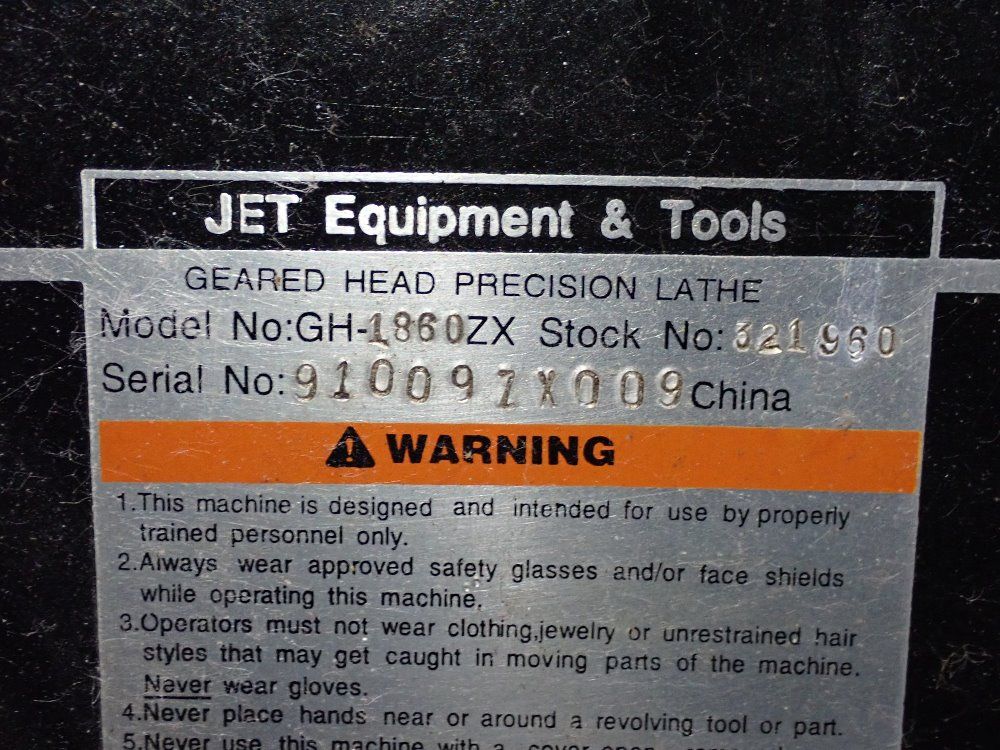 Jet 19"/23" X 60" Gap Bed Lathe - Gh-1860zx