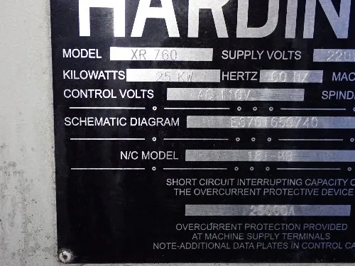 Hardinge/bridgeport 23 1/2" X 39 1/4" Cnc 5 Axis Vmc - Xr 760