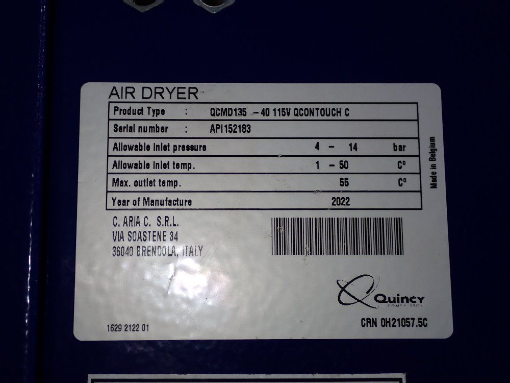 Quincy Air Dryer - Qcmd135-40