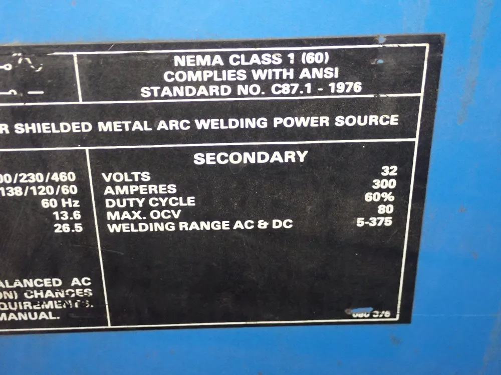 Miller 300 Amp Welder - Syncrowave 300