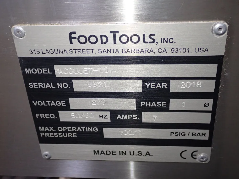 Foodtools 2018 Foodtools Accujet-10 Waterjet System - Accujet-10