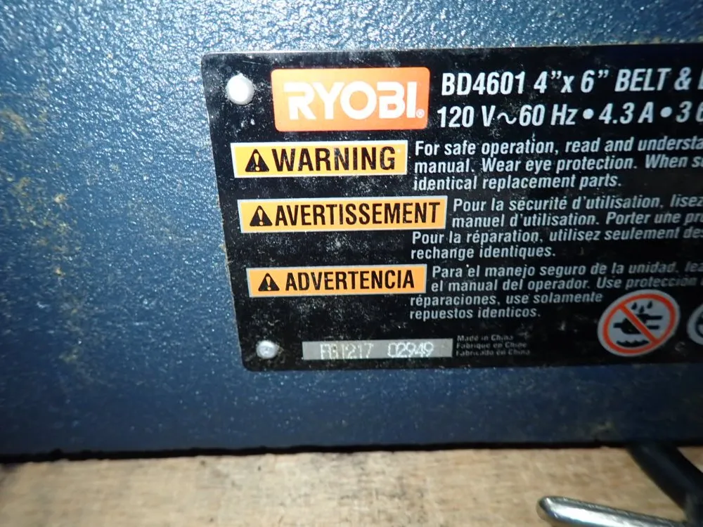 Ryobi 4"x6" Belt & Disc Sander - Bd4601
