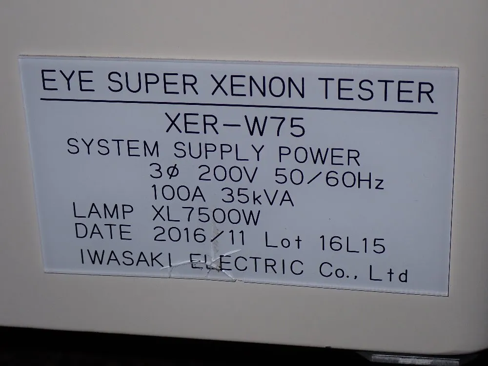 Iwaski Electric 29" X 36" X 26" Chamber Eye Super Xenon Tester - Xer-w75