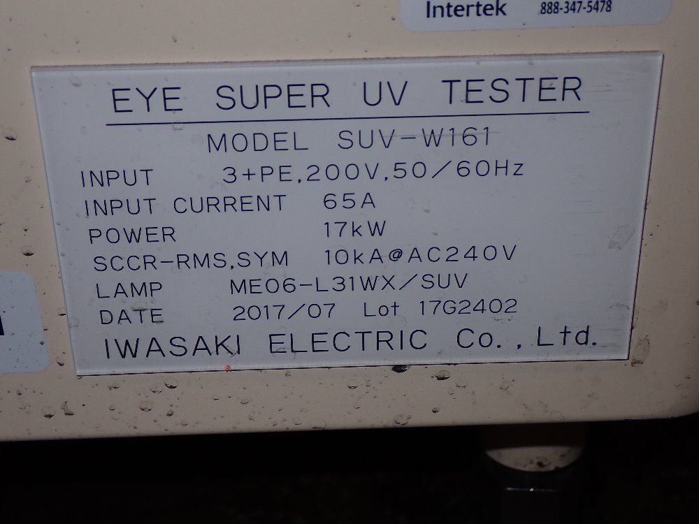 Iwaski Electric 28" X 12" X 10" Chamber Eye Super Uv Tester - Suv-w161