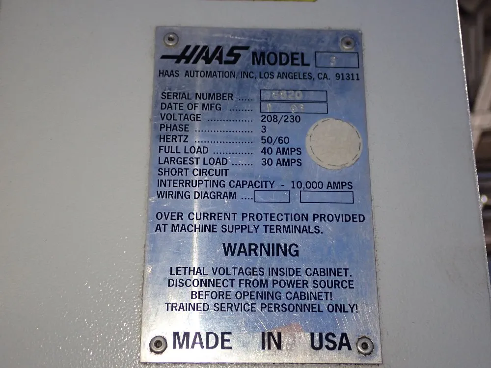 Haas 18" X 48" Cnc Vmc - Vf-3