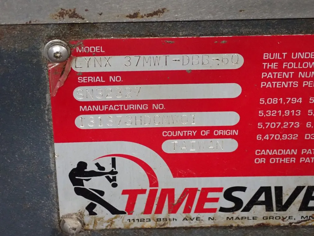 Timesavers 36" X 94" Belt Sander - Lynx 37mwt-dbb-60