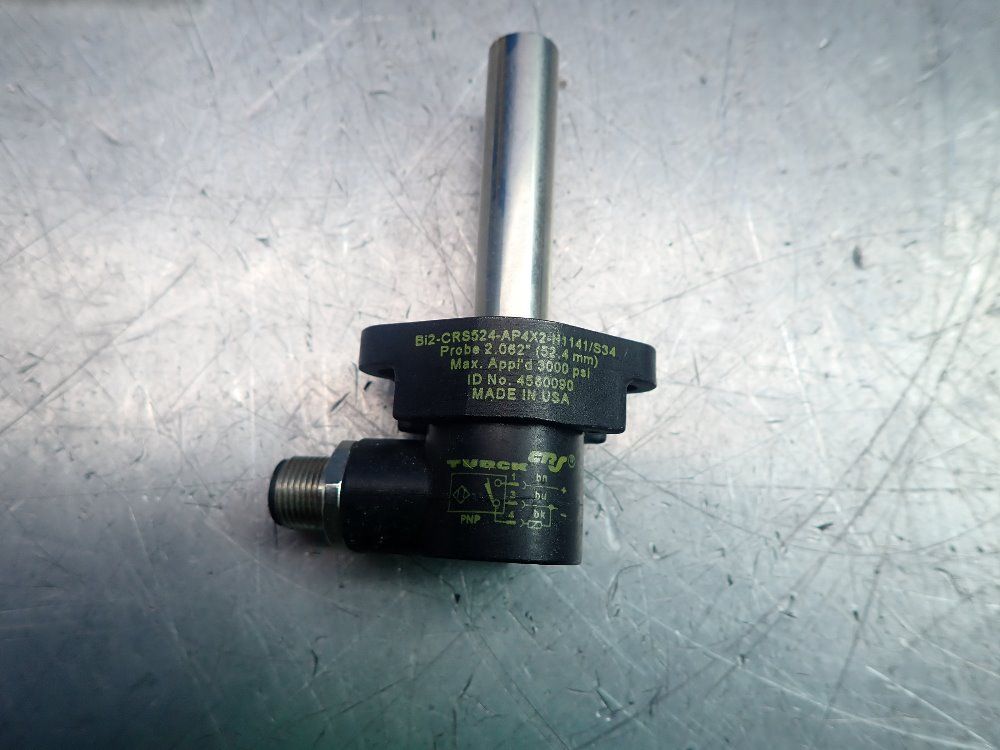 Turck 2mm Range, 10-65 Vdc, 2 Leds Inductive Cylinder Position Sensor - B12-crs524-ap4x2-h1141/s34