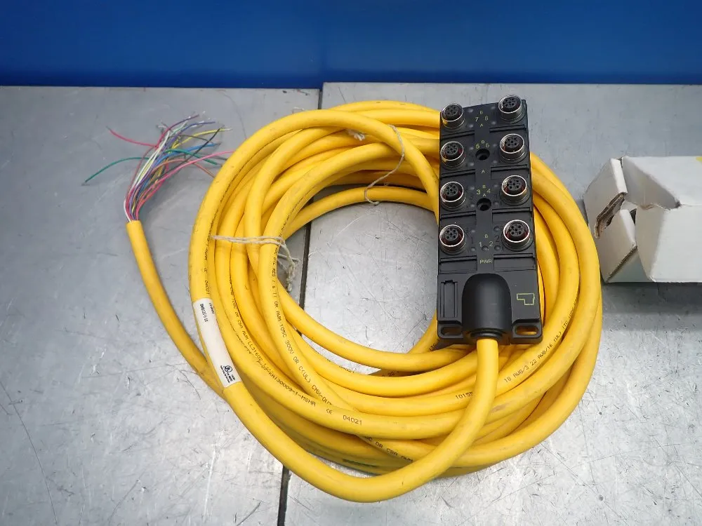 Turck 8 Port Junction Box W / Cable Home Run - 8mb12z-5-10