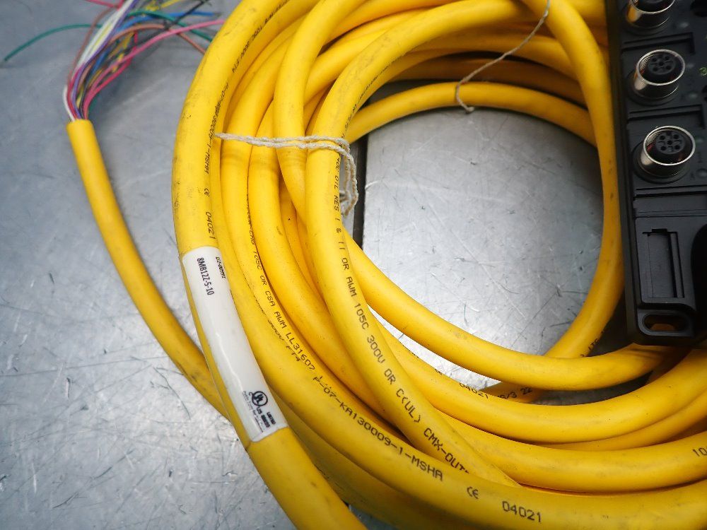 Turck 8 Port Junction Box W / Cable Home Run - 8mb12z-5-10