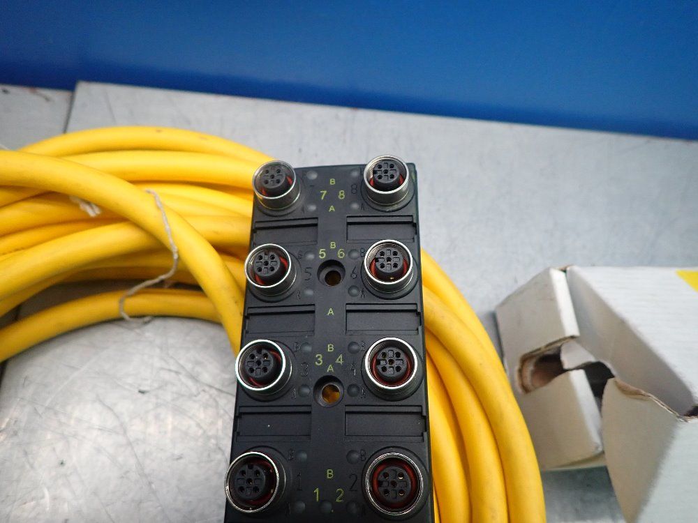 Turck 8 Port Junction Box W / Cable Home Run - 8mb12z-5-10