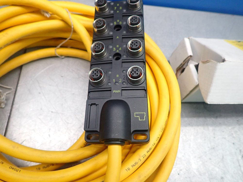 Turck 8 Port Junction Box W / Cable Home Run - 8mb12z-5-10