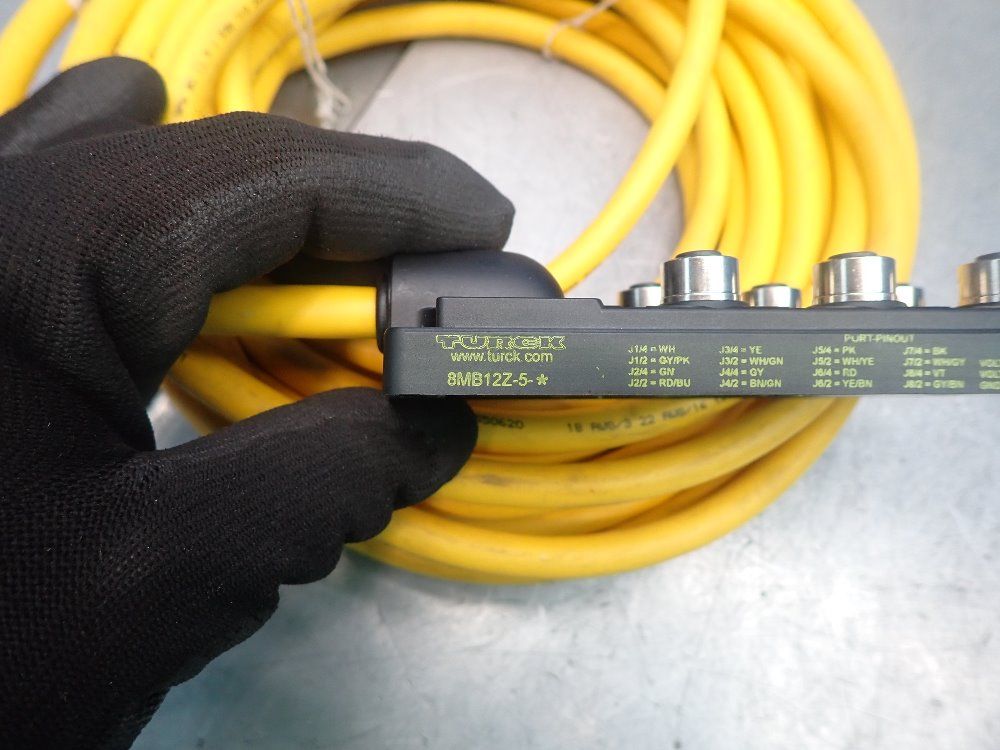 Turck 8 Port Junction Box W / Cable Home Run - 8mb12z-5-10