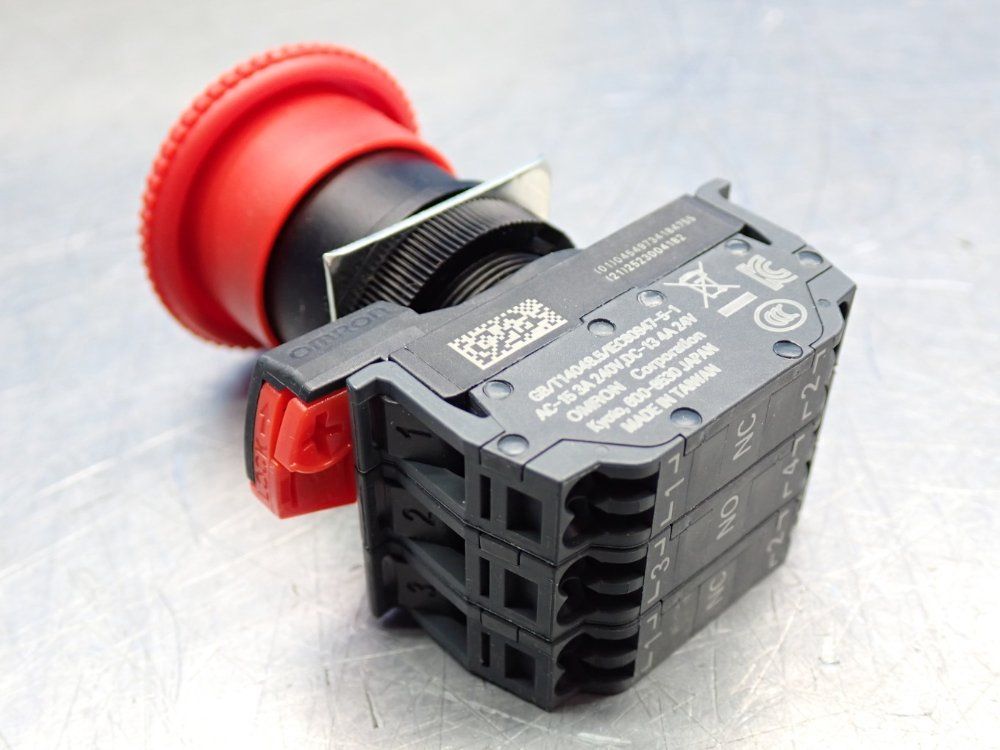 Omron 40 Mm Diameter Emergency Stop Pushbutton Switches, 5pcs - A22ne-m-p212-n