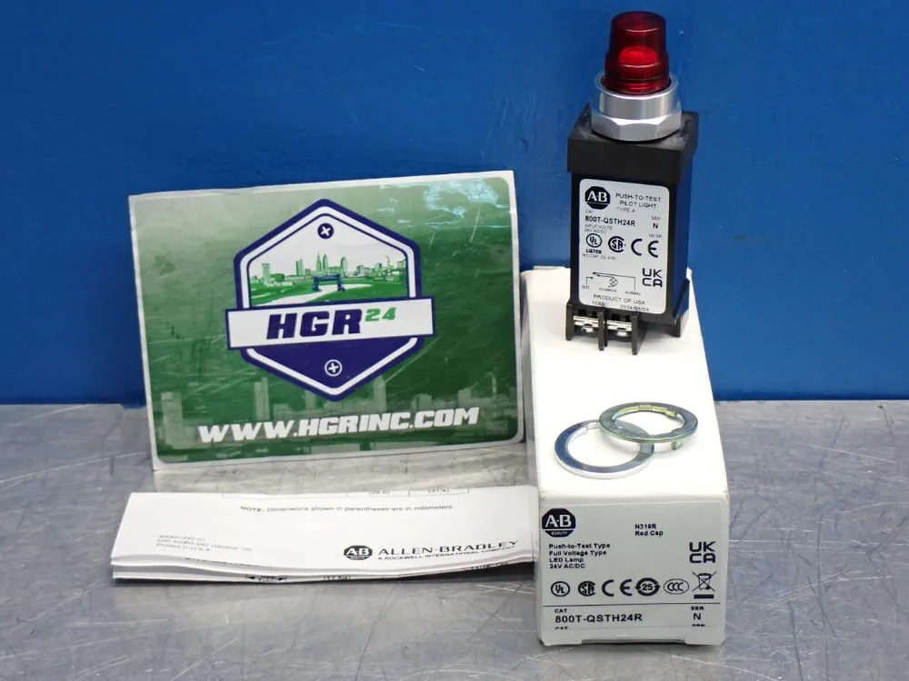 Allen Bradley Illuminated Push-pull Mushroom Head Push Button - 800t-qsth24r