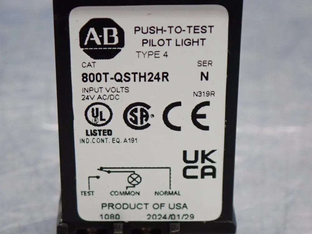 Allen Bradley Illuminated Push-pull Mushroom Head Push Button - 800t-qsth24r