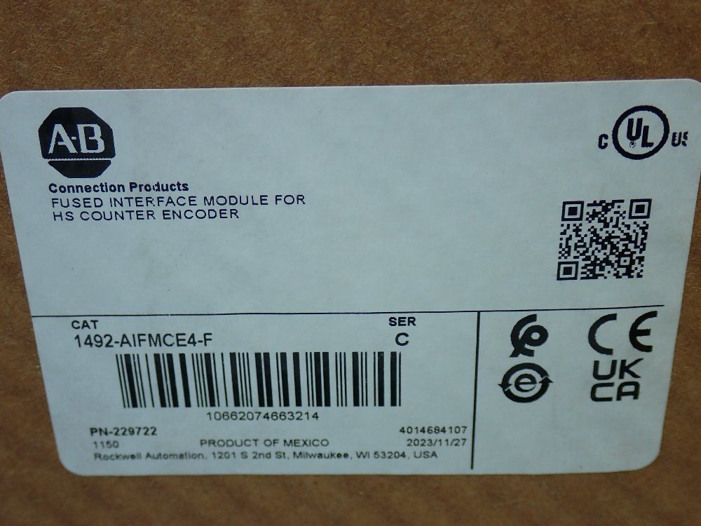 Allen-bradley Fused Interface Module For Hs Counter Encoder - 1492-aifmce4-f
