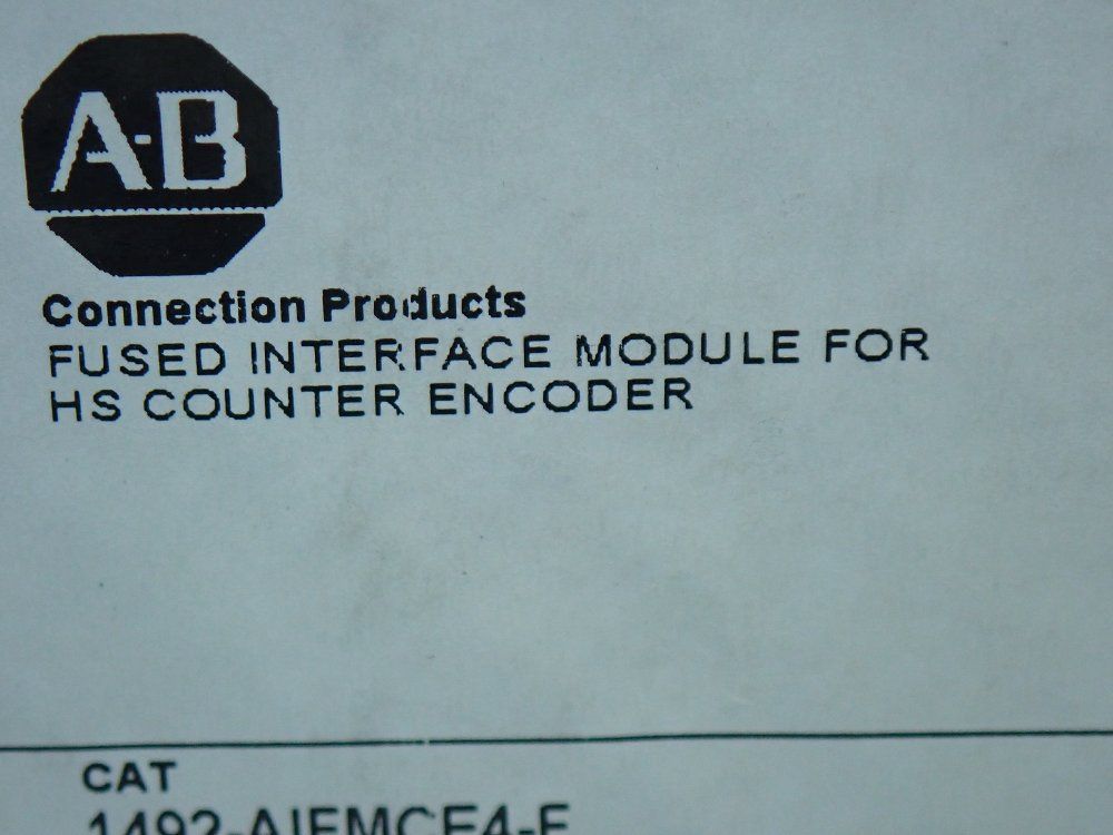 Allen-bradley Fused Interface Module For Hs Counter Encoder - 1492-aifmce4-f