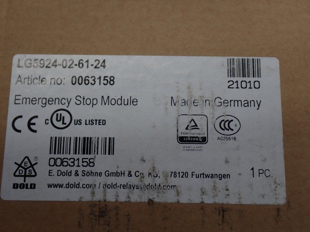 Dold Emergency Stop Module - 0063158