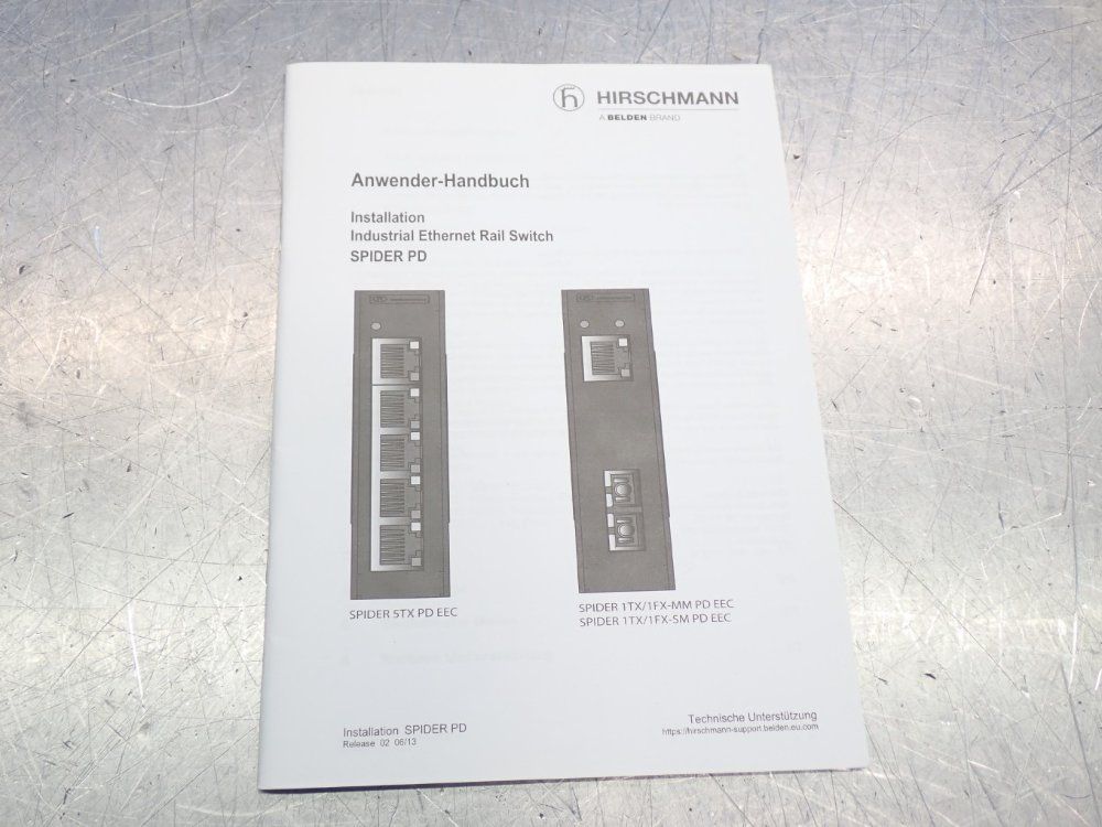 Hirschmann Spider 5tx Pd Eec Unmanaged Eternet Rail Switch 